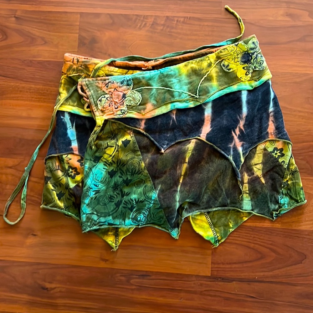 tie dye festival fairy wrap skirt